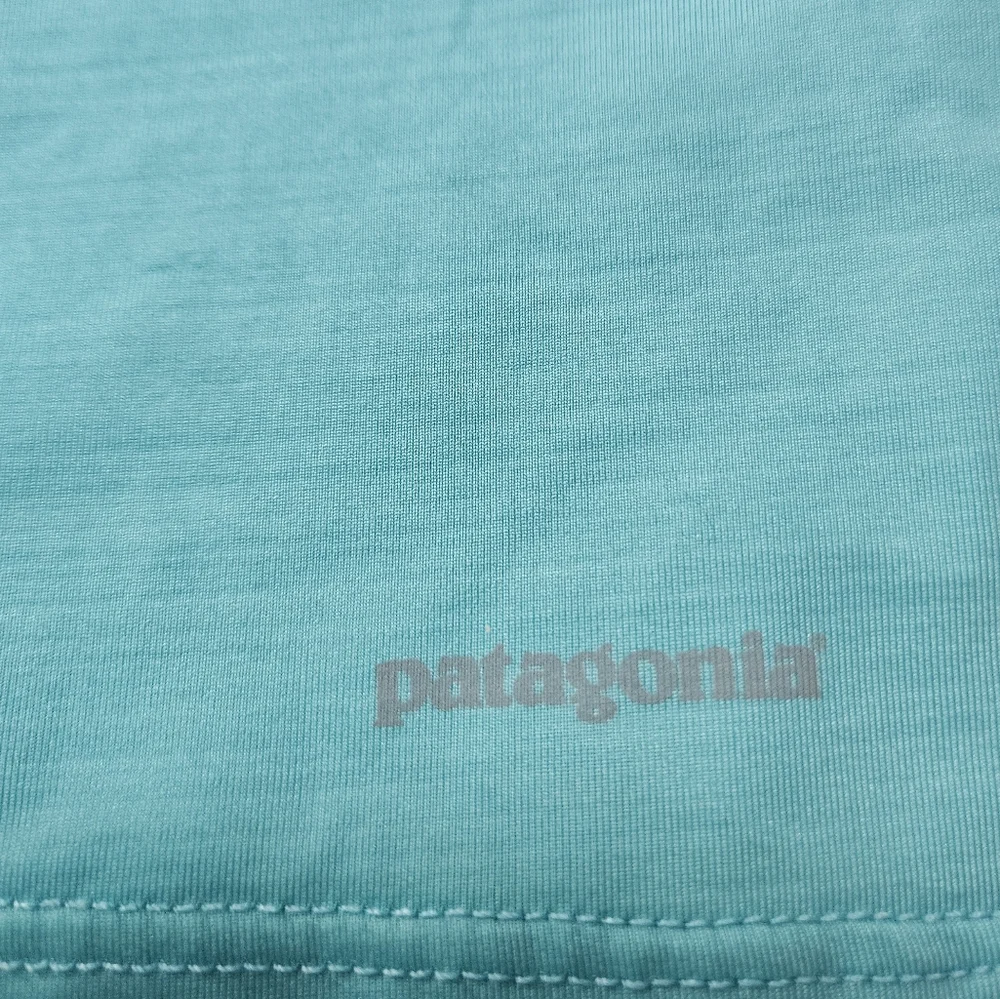Patagonia Rash Guard Short Sleeve Top Unisex Size 6-12 Months Teal And Yellow